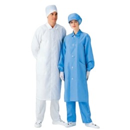 【Purchase Anti-Dust Gown White+Blue Notched-Collar Long-Sleeve Version】|Notched collar with front button closure|Long straight-cut sleeves with knee-length design + hood|Anti-Dust Set Supply SKPC034-3550 【Purchase Anti-Dust Gown White+Blue Notched-Collar Long-Sleeve Version】|Notched collar with front button closure|Long straight-cut sleeves with knee-length design + hood|Anti-Dust Set Supply SKPC034-3550